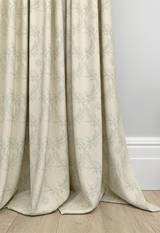 Trellis Prints, Vine and Bloom Romsey Bud Green - Made to Measure Curtains
